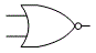 Symbol for binary logic NOR gate